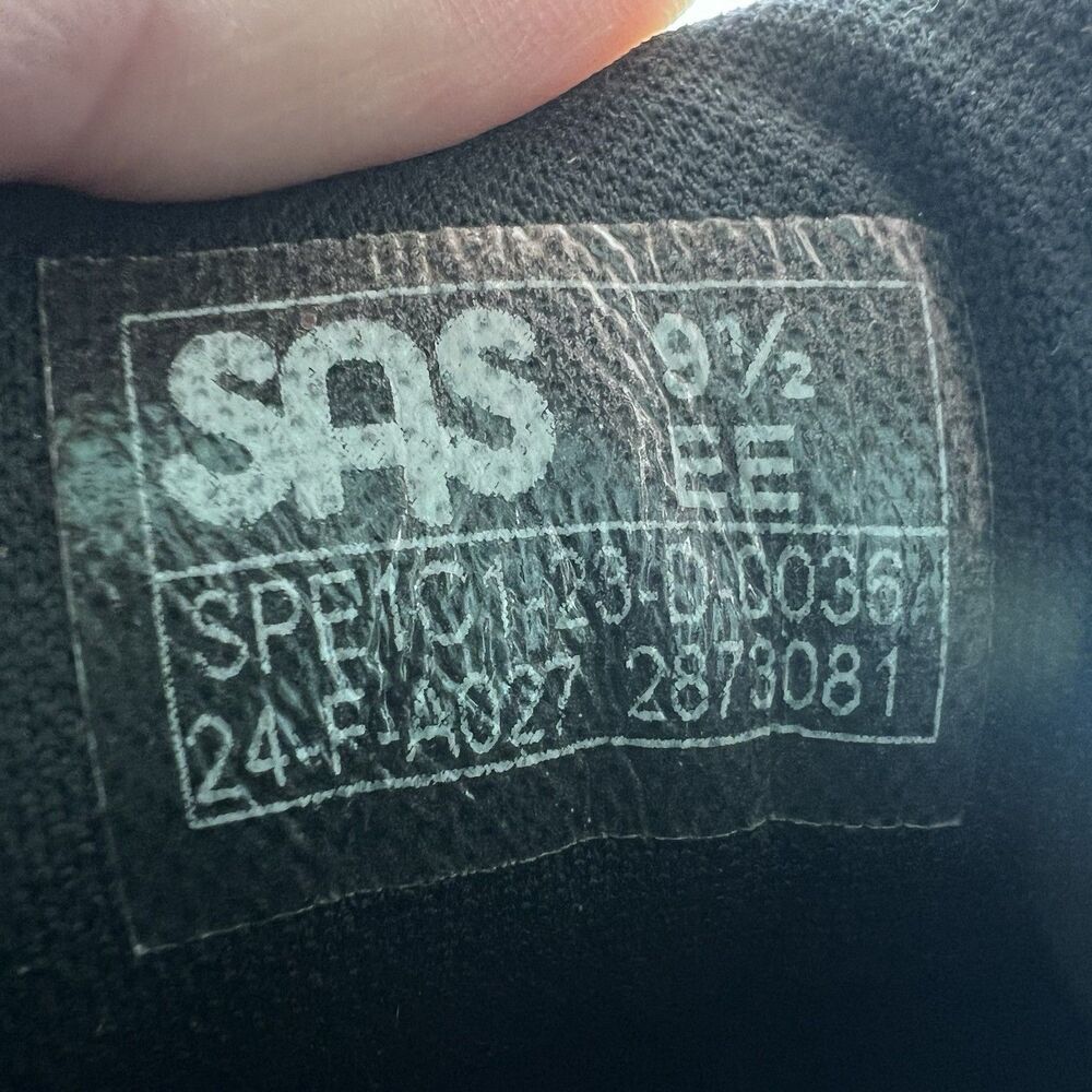 SAS Pursuit Black Lace Up Comfort Walking Shoes Vibram Sole Men's Size 9.5 EE - Picture 8 of 8